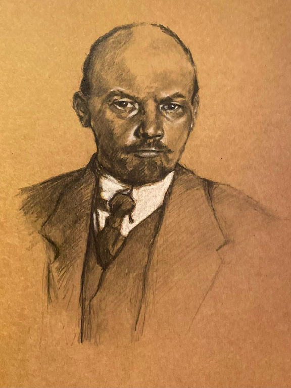 Teckning av Lenin
