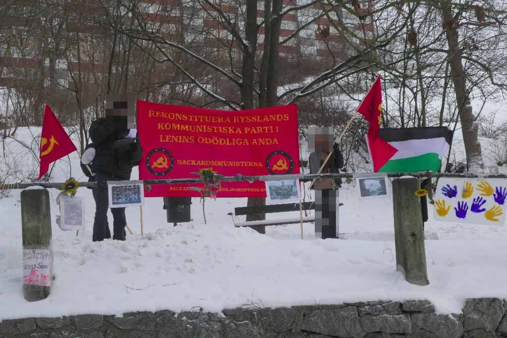 Aktion utanför Rysslands ambassad till minnet av Lenin