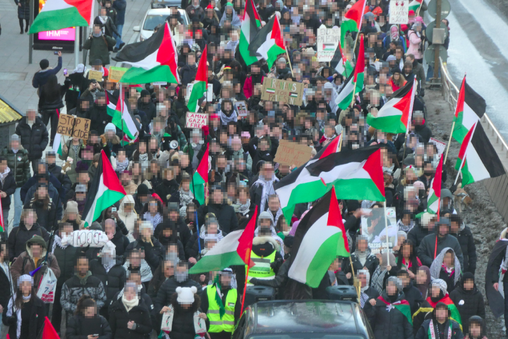 Demonstration för Palestina i Stockholm